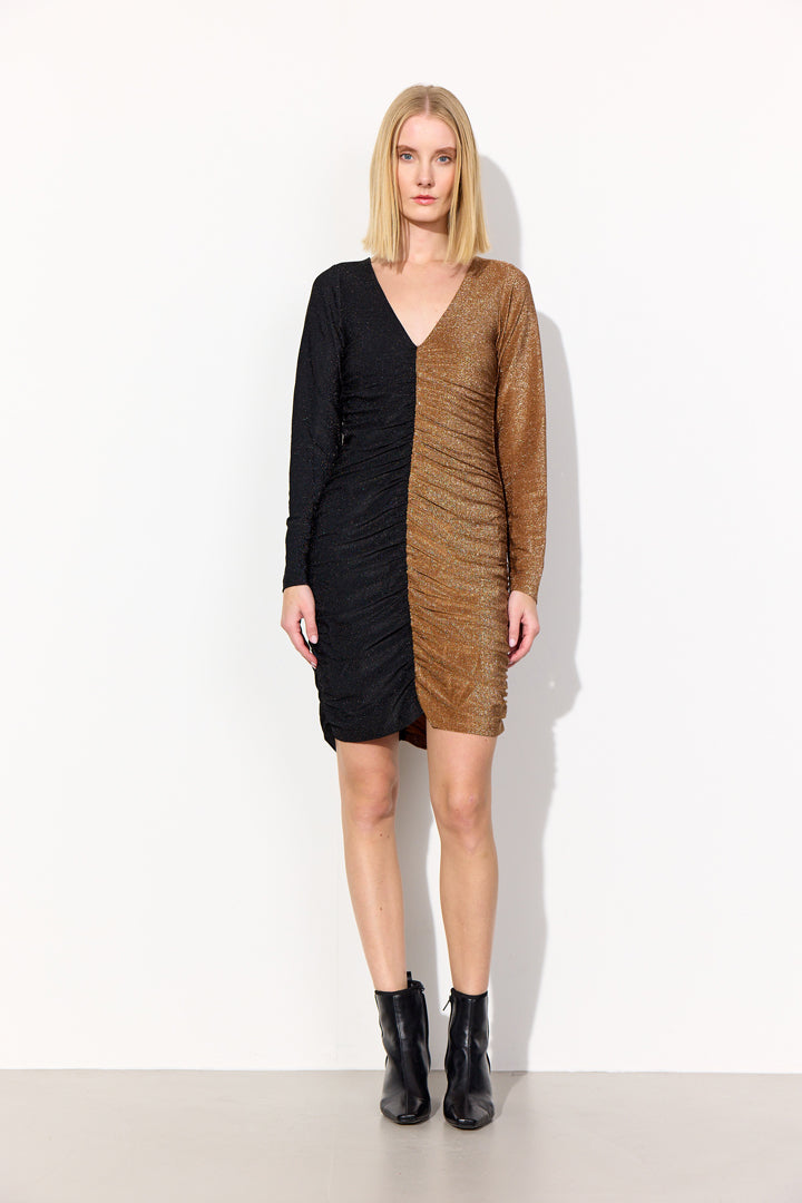 HUNKØN Jasmin Dress Kjoler Brown/Black