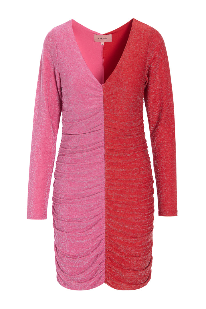 HUNKØN Jasmin Dress Kjoler Red/Pink