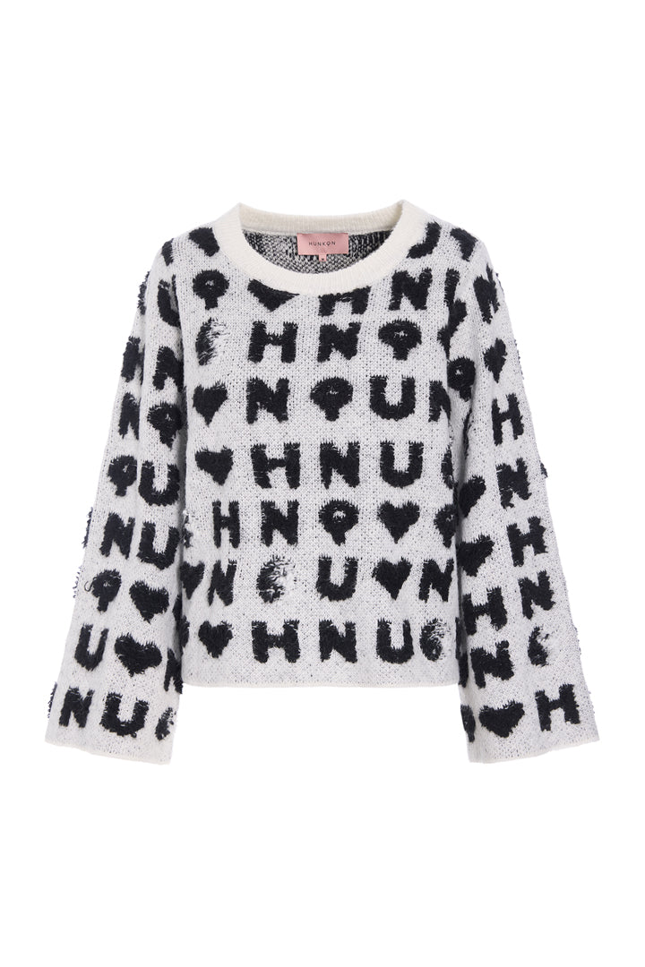 HUNKØN Jenny Knit Blouse Bluser White