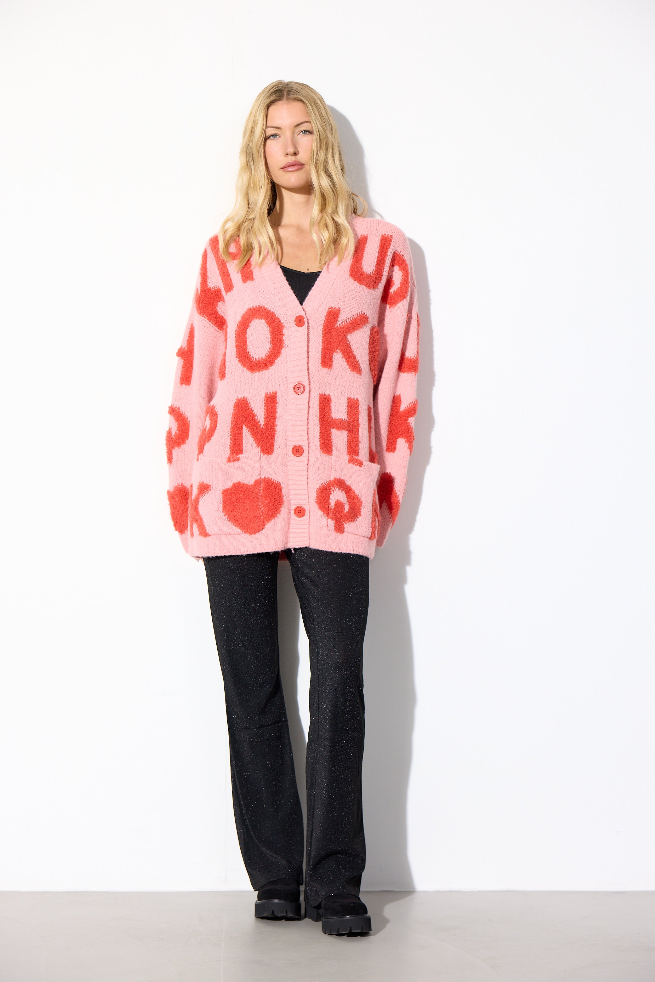 HUNKØN Jenny Knit Cardigan Cardigans Pink