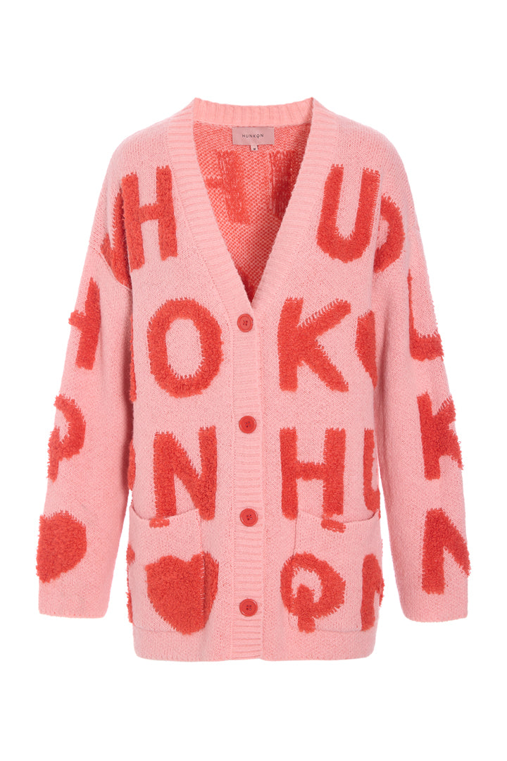 HUNKØN Jenny Knit Cardigan Cardigans Pink