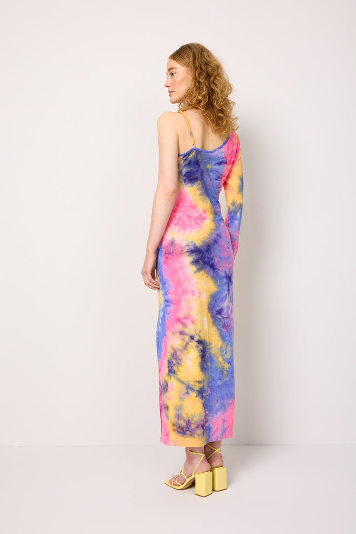 HUNKØN Joan One Shoulder Dress Kjoler Tie dyed