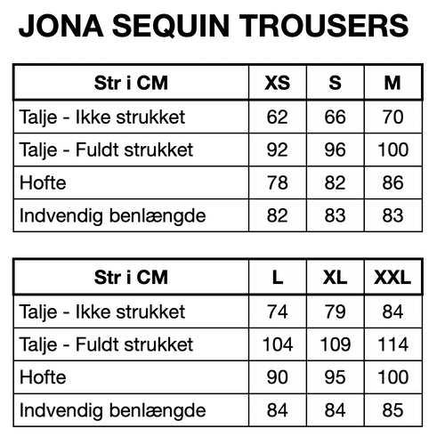 HUNKØN Jona Sequin Trousers Bukser Chestnut
