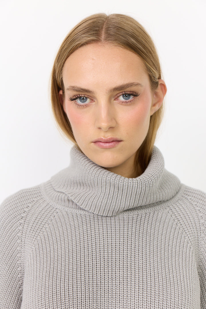 HUNKØN Jules Knit Blouse Bluser Grey