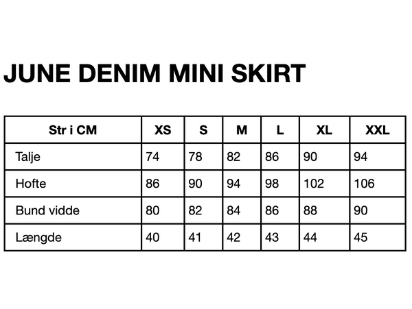 HUNKØN June Denim Mini-skirt Nederdele Soft Zapp Tie dye