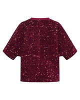 HUNKØN Kaia Sequin Jacket Jakker Deep red