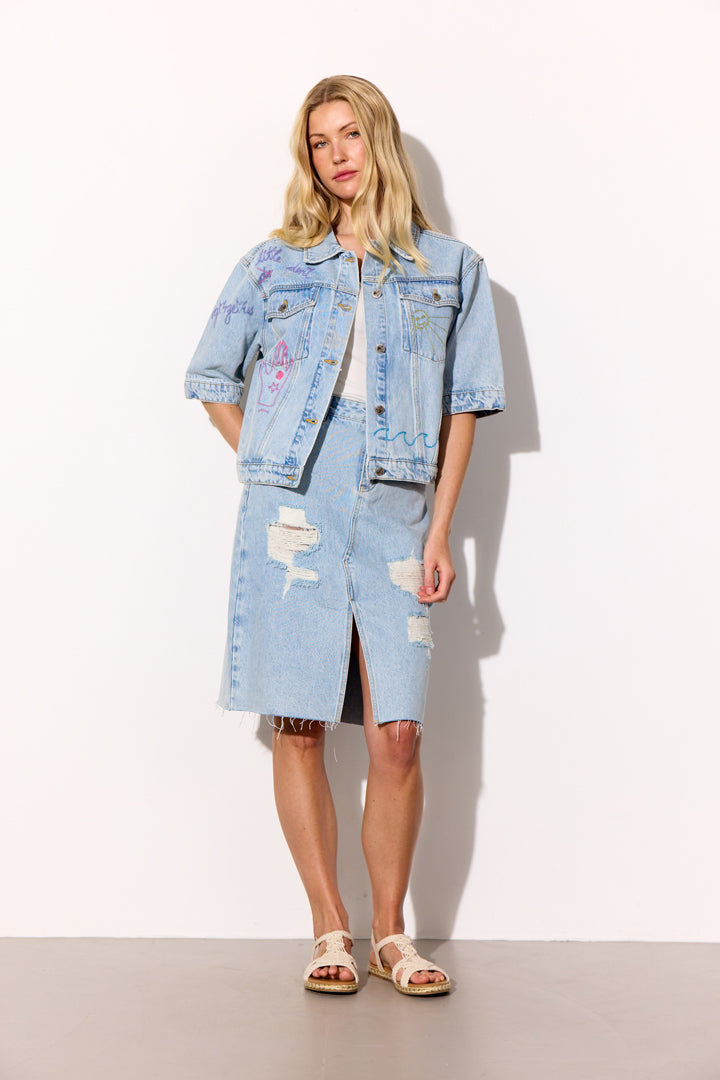 HUNKØN Kenna Denim Jacket Jakker Light Denim