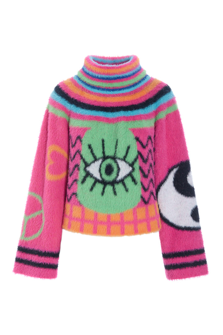 HUNKØN Kitti Knit Blouse Bluser Green Eye