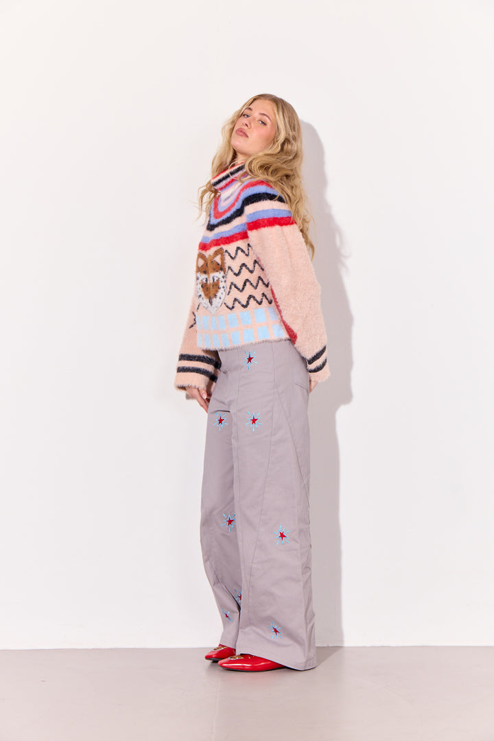 HUNKØN Kitti Knit Blouse Bluser Loud Leo