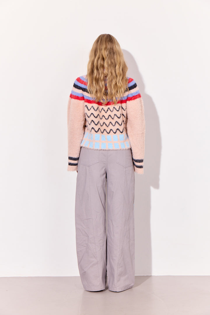 HUNKØN Kitti Knit Blouse Bluser Loud Leo