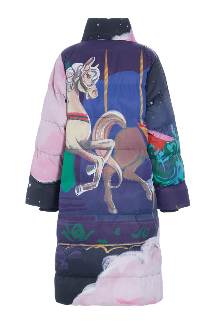 HUNKØN Kiwi Coat Frakker Dream Fairground Art Print