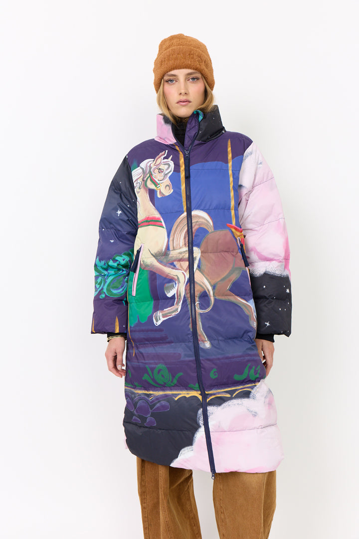 HUNKØN Kiwi Coat Frakker Dream Fairground Art Print