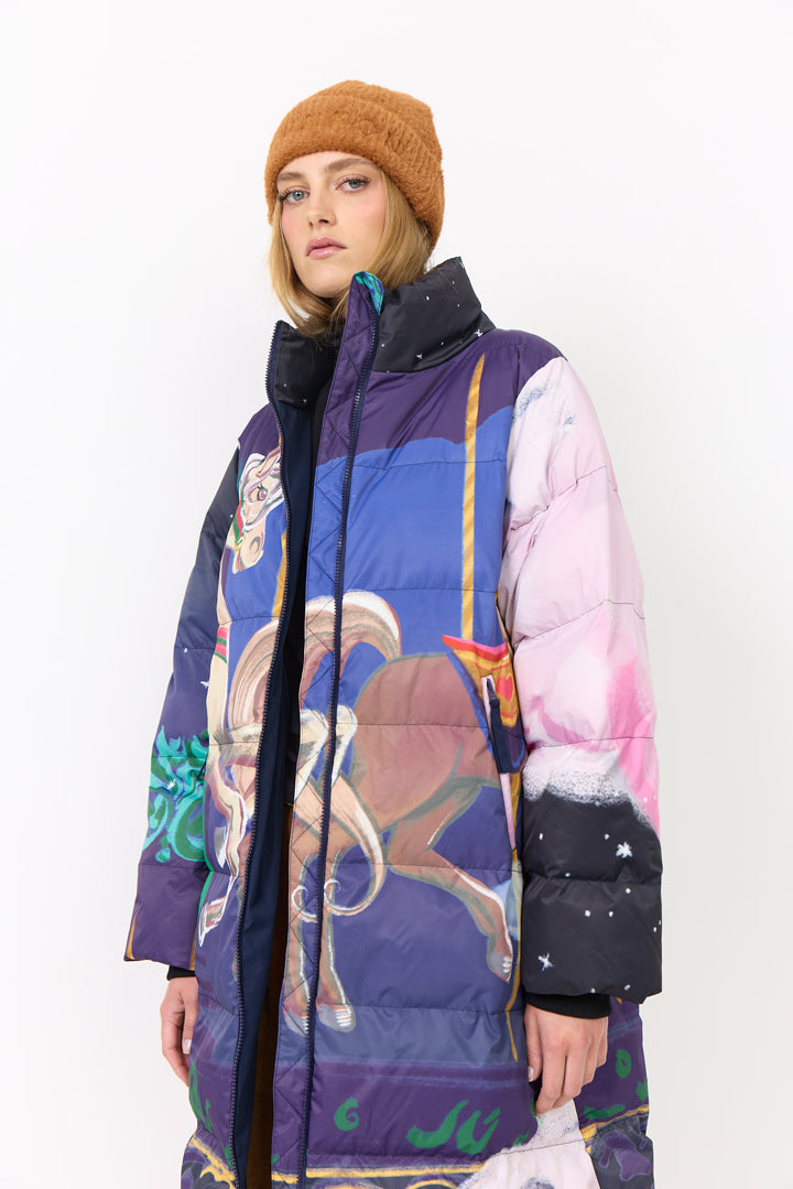 HUNKØN Kiwi Coat Frakker Dream Fairground Art Print