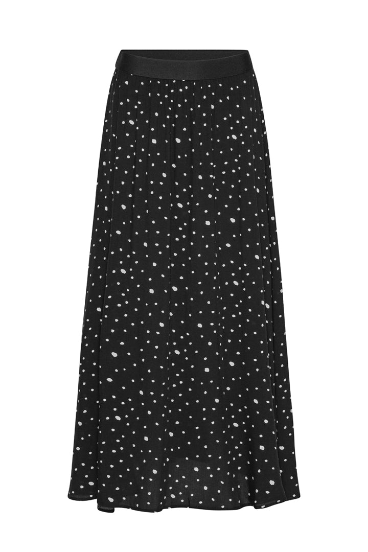 HUNKØN Kris Skirt Nederdele Black w/White dots