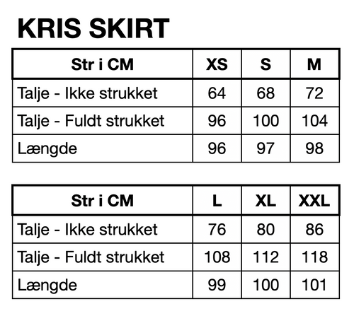 HUNKØN Kris Skirt Nederdele White