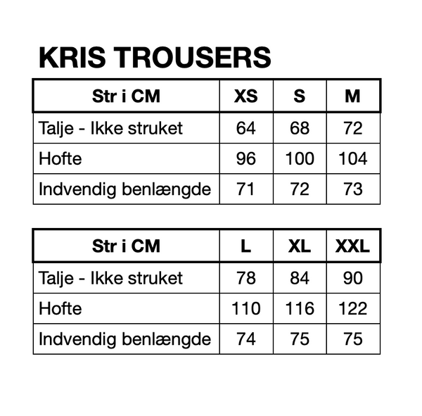 HUNKØN Kris Trousers Bukser Black w/White dots