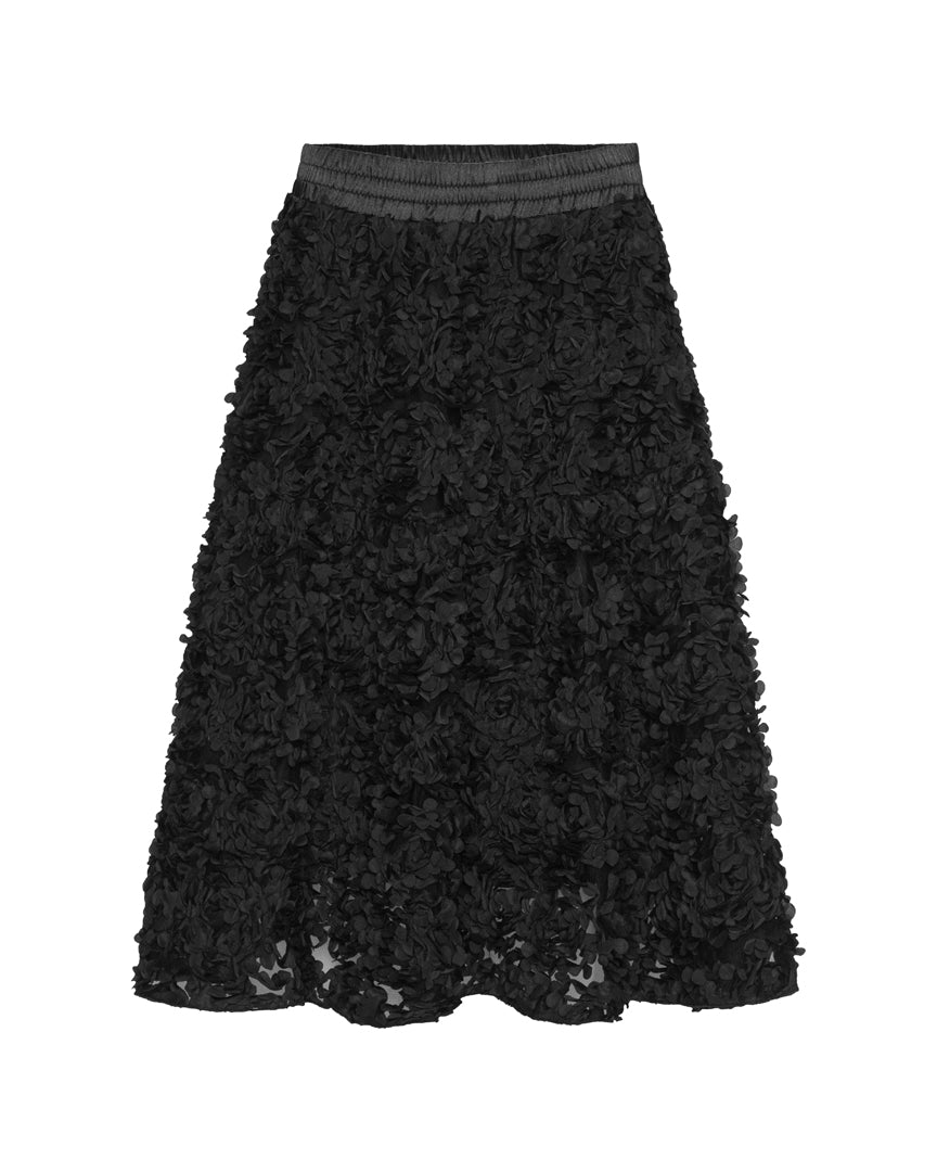 HUNKØN Leia A-Line skirt Nederdele Black