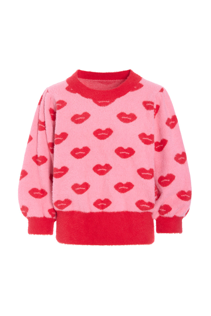 HUNKØN Lilou Blouse Bluser Kiss Me Art Print