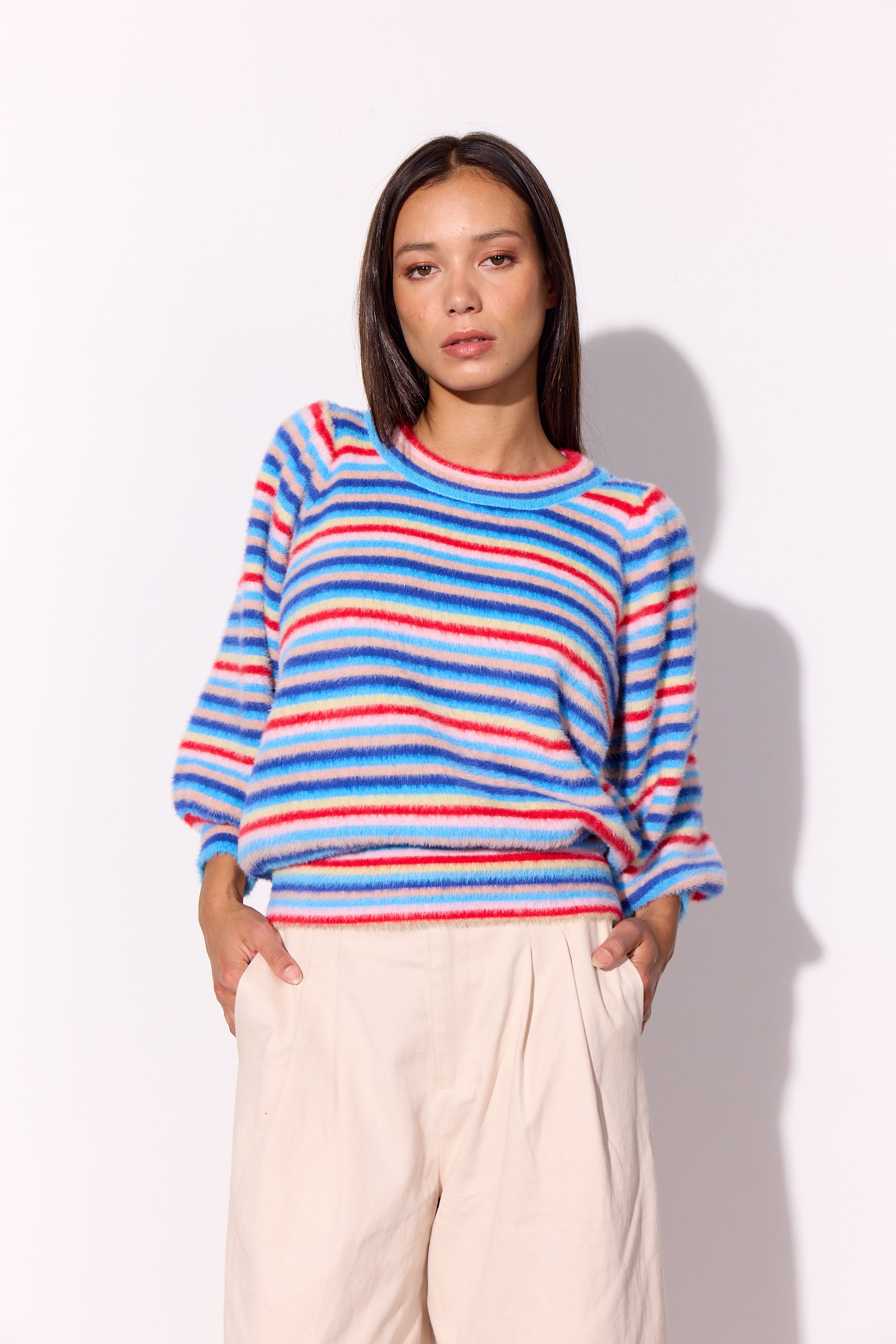 HUNKØN Lilou Blouse Bluser Multi striped