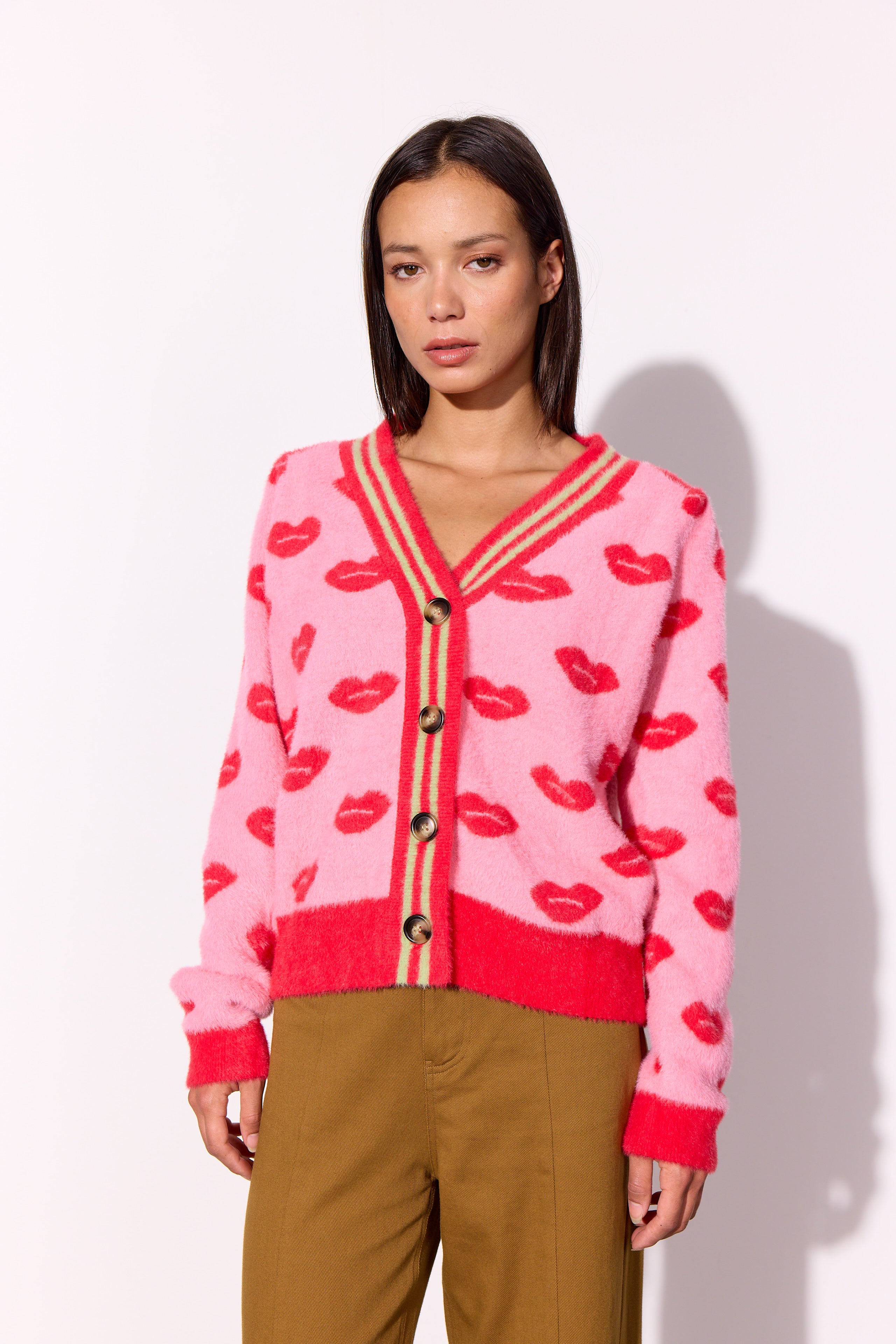 HUNKØN Lilou Cardigan Cardigans Kiss Me Art Print