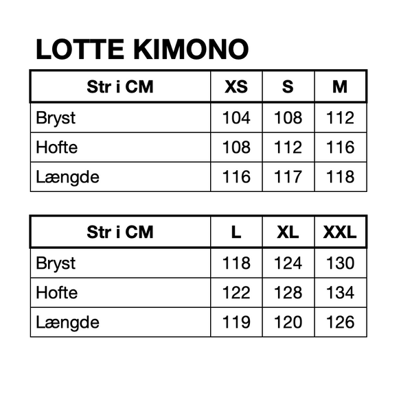 HUNKØN Lotte Kimono Kimonoer Rose