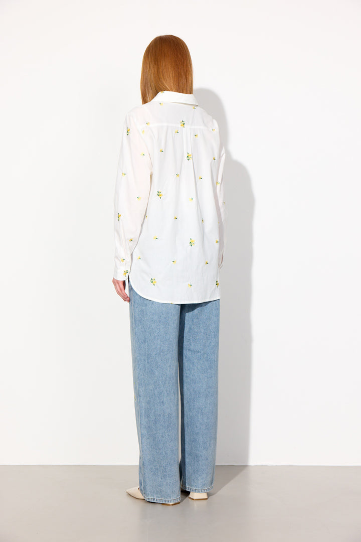 HUNKØN Louise Shirt Skjorter White floral