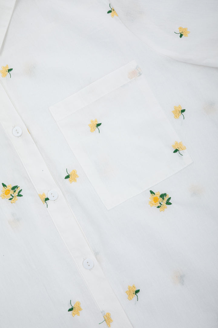 HUNKØN Louise Shirt Skjorter White floral