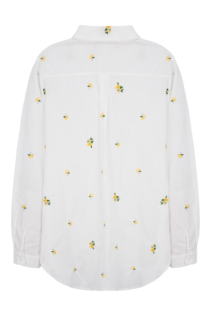 HUNKØN Louise Shirt Skjorter White floral