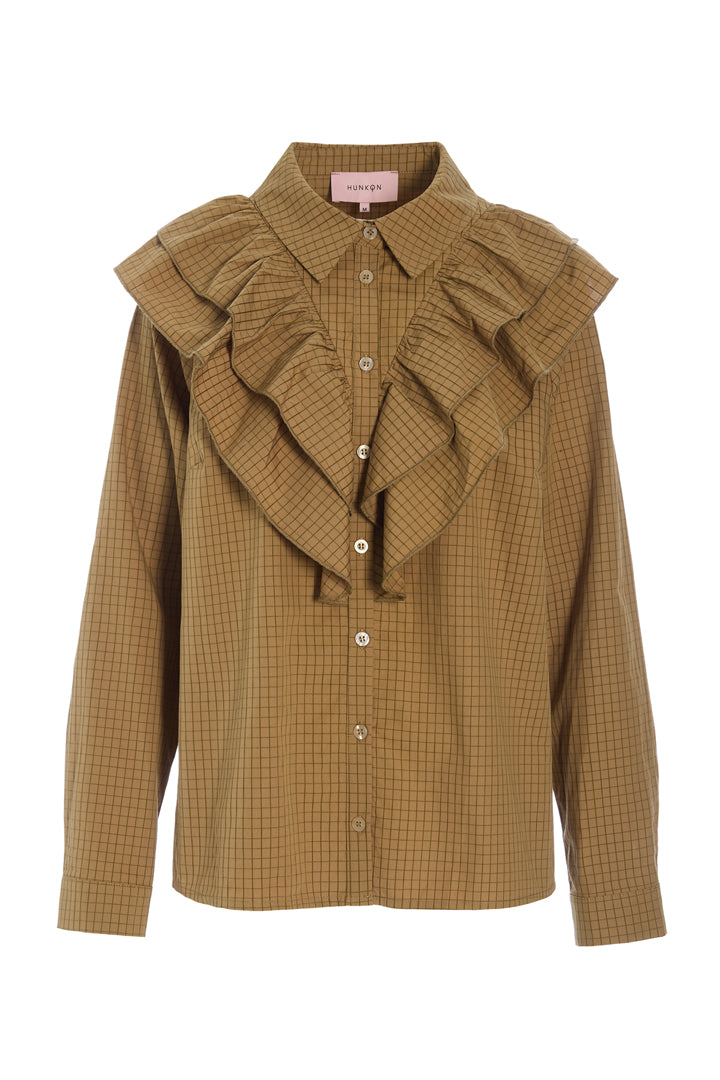 HUNKØN Luca Shirt Skjorter Brown