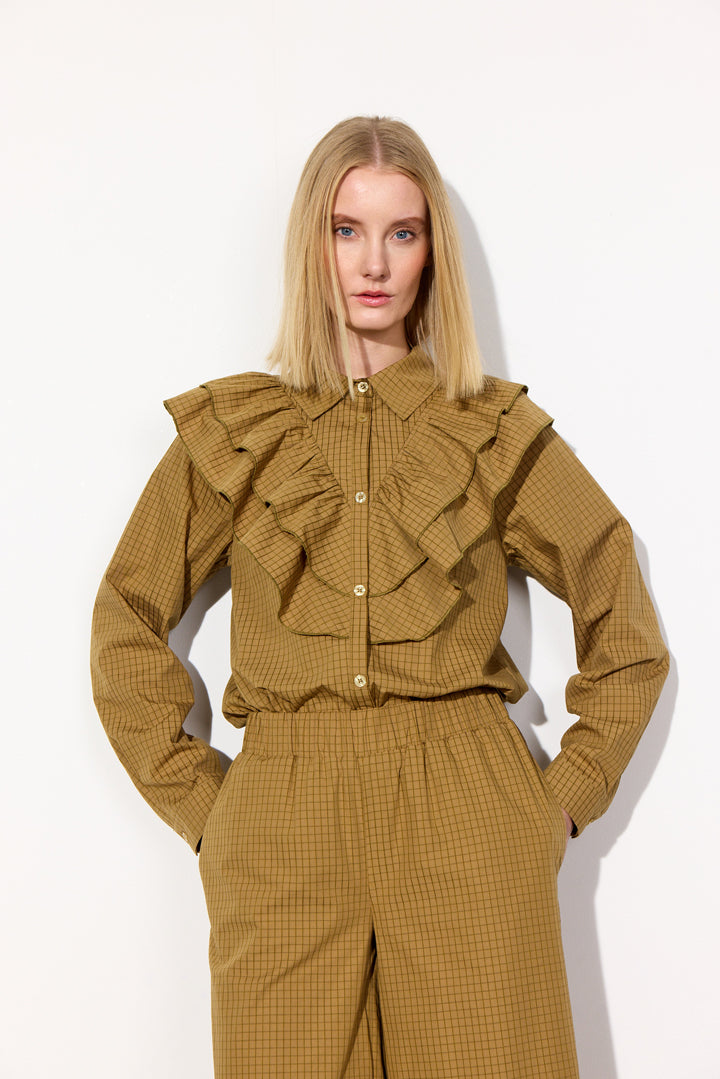 HUNKØN Luca Shirt Skjorter Brown