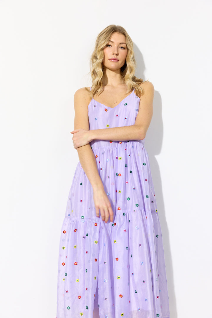 HUNKØN Lucia Strap Dress Kjoler Lavender