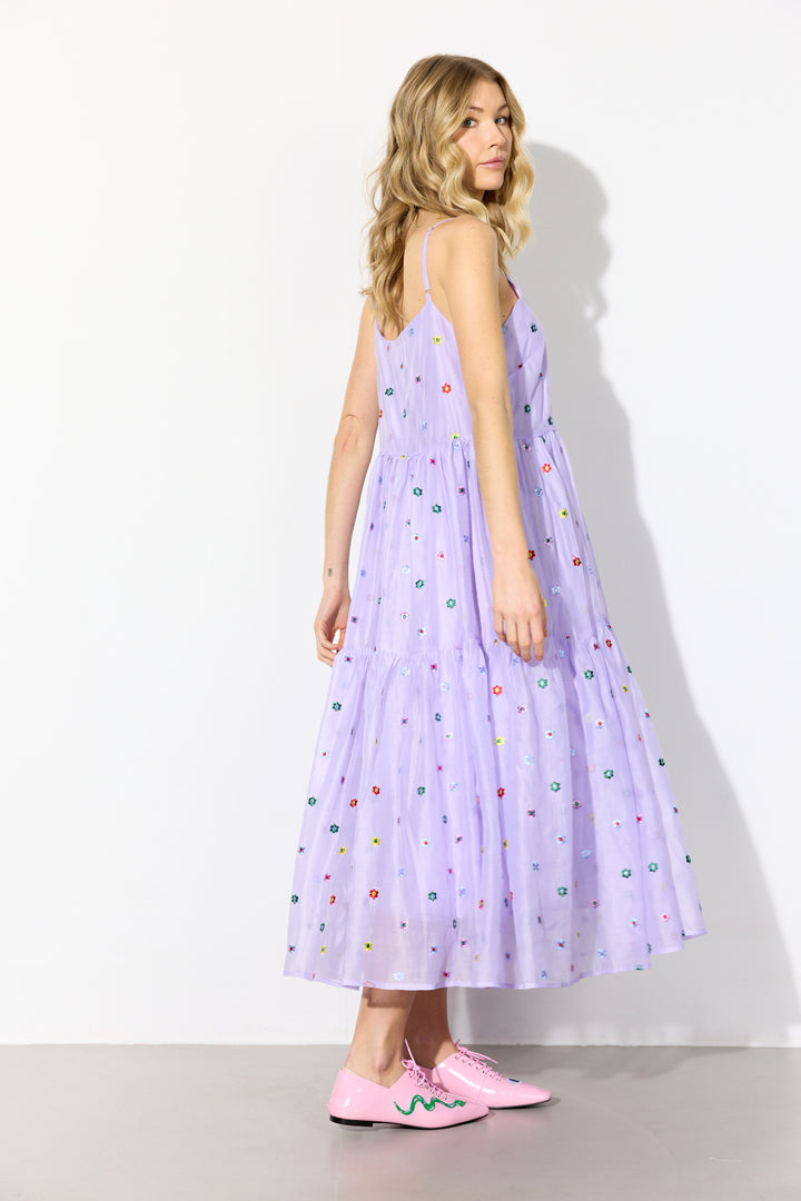 HUNKØN Lucia Strap Dress Kjoler Lavender