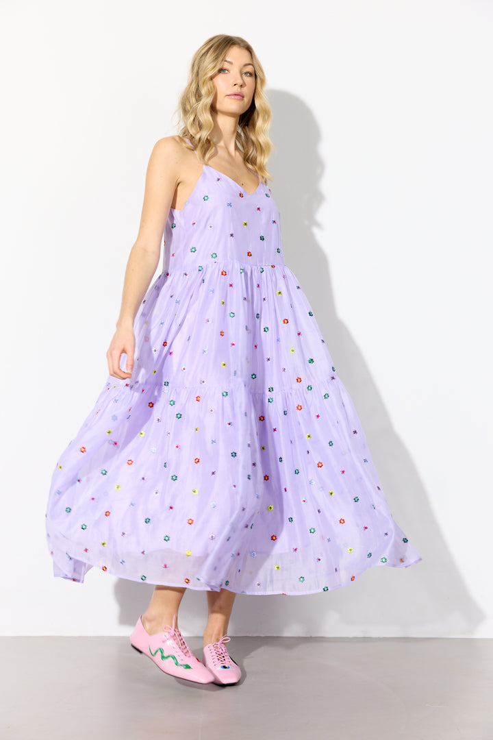 HUNKØN Lucia Strap Dress Kjoler Lavender