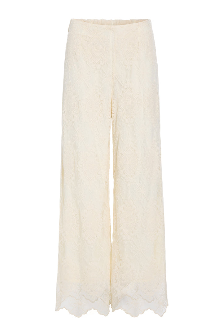 HUNKØN Lulu Lace Trousers Bukser Cream Lace