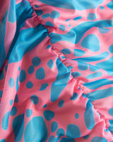 HUNKØN Mallory Wrinkle Dress Kjoler Blue Lava Art Print