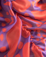HUNKØN Mallory Wrinkle Dress Kjoler Red Lava Art Print