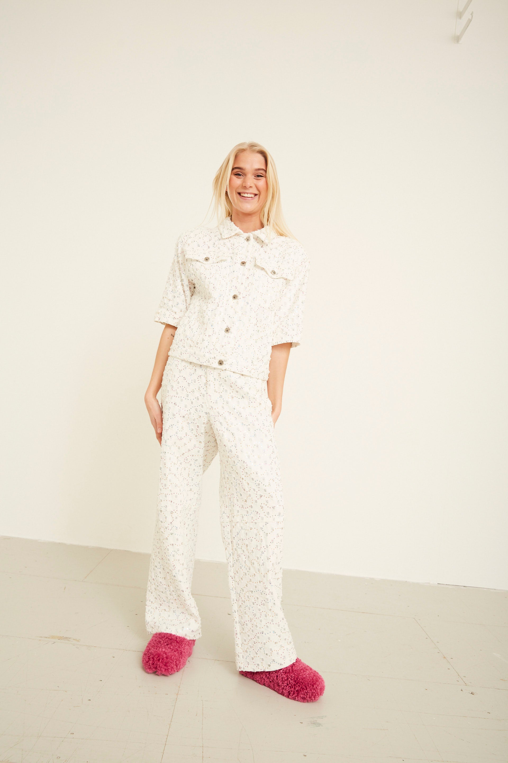 HUNKØN Maria trousers Bukser White