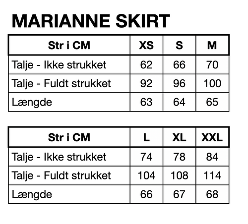 HUNKØN Marianne Skirt Nederdele Black