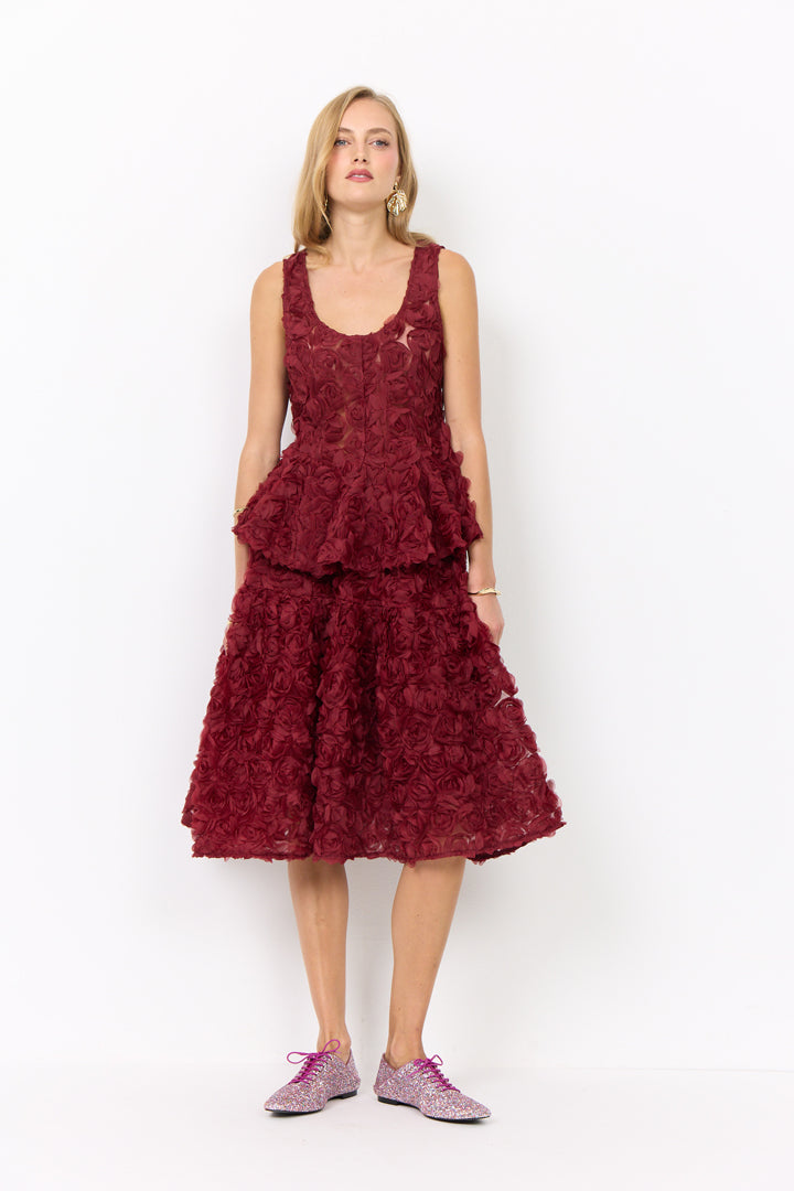 HUNKØN Marianne Skirt Nederdele Burgundy