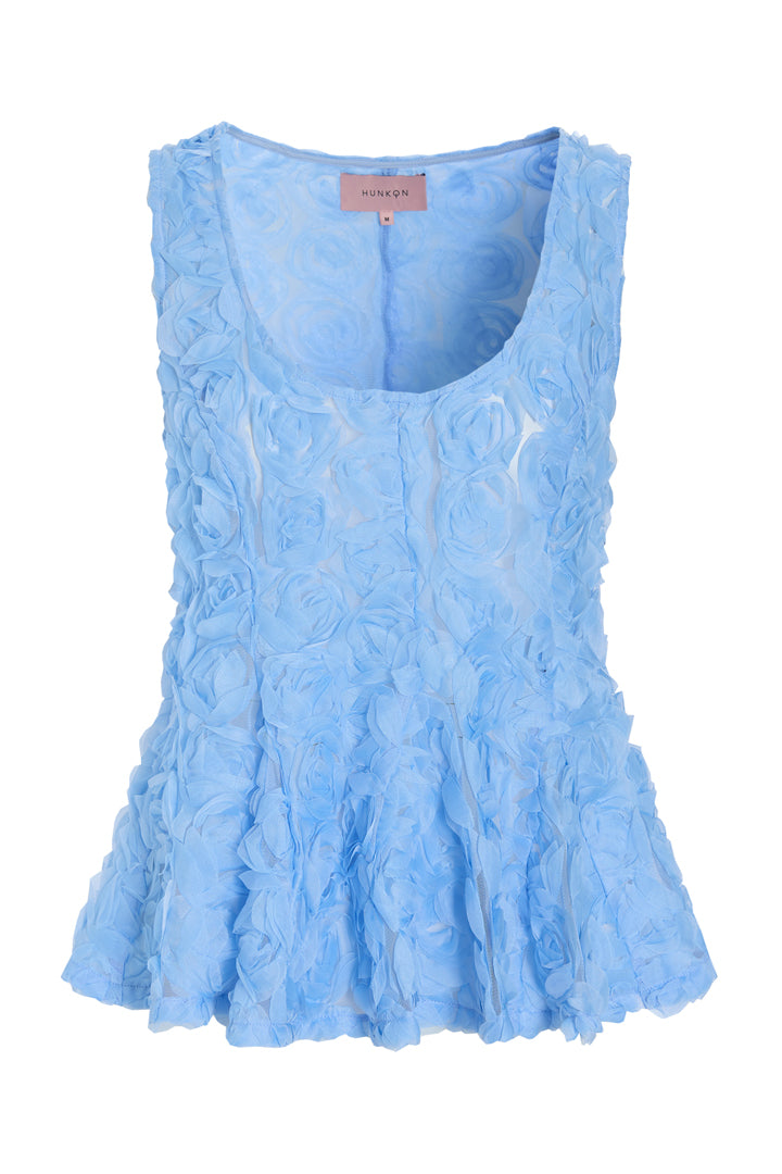HUNKØN Marianne Top Toppe Blue