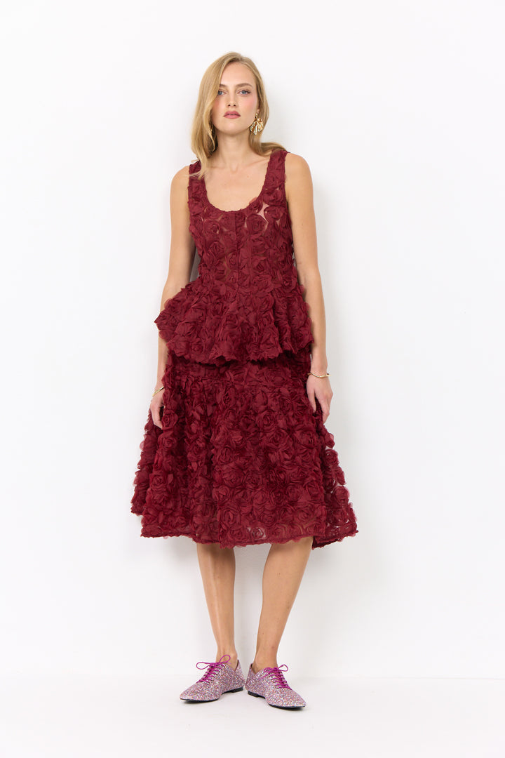 HUNKØN Marianne Top Toppe Burgundy
