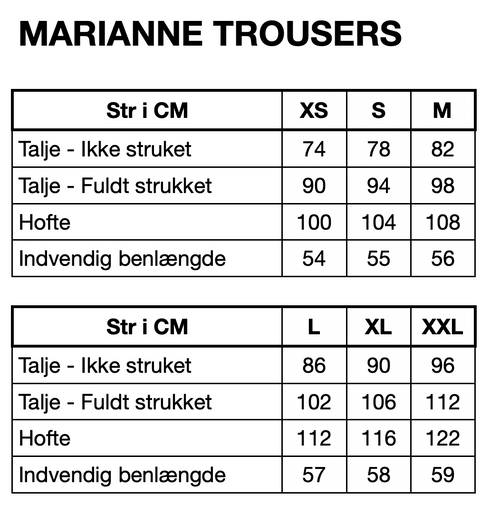 HUNKØN Marianne Trousers Bukser Blue