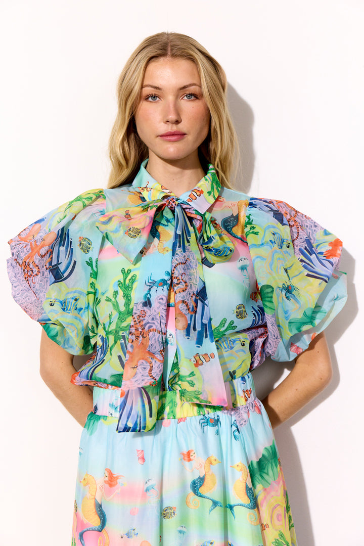 HUNKØN Marina Shirt Skjorter Ocean Life Art Print