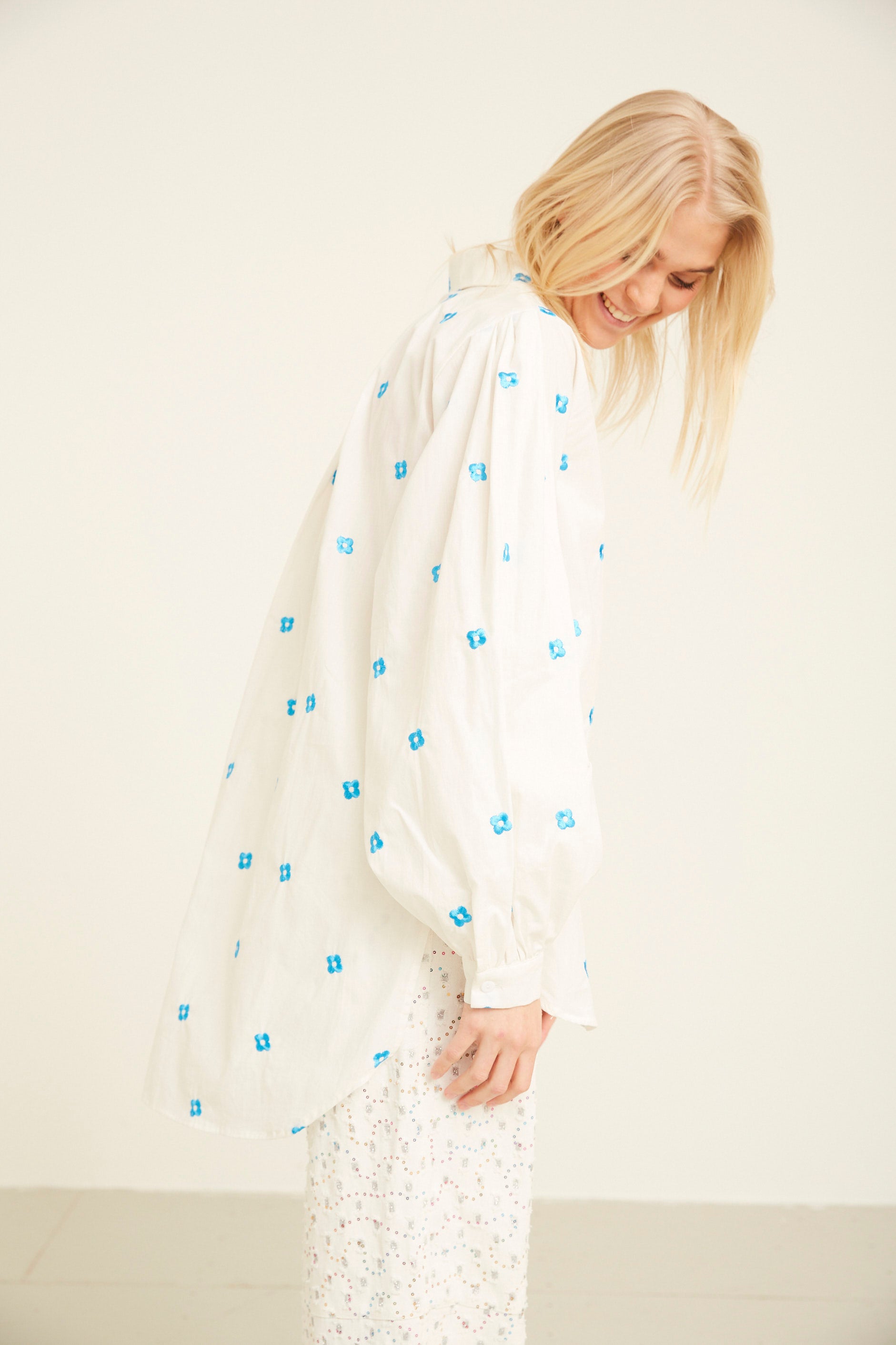 HUNKØN Masha Shirt Skjorter Blue Blossom