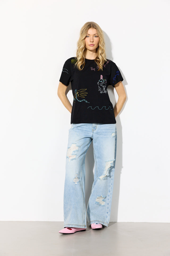 HUNKØN Mavis T-shirt T-shirts Black