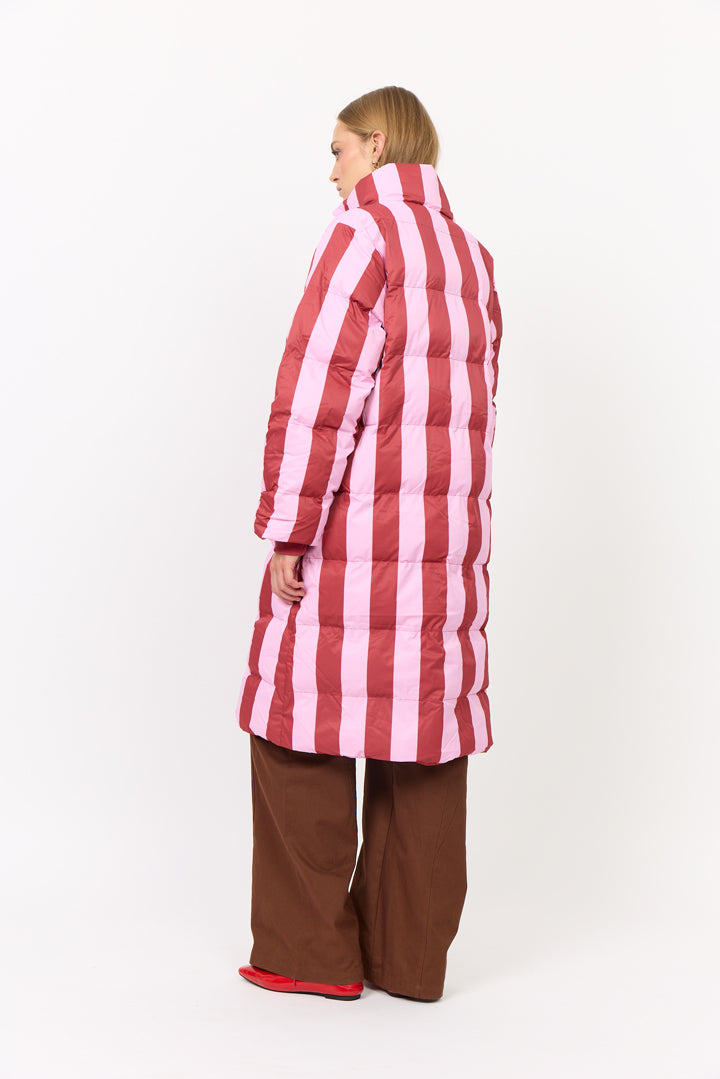 HUNKØN Merle Coat Frakker Red Striped
