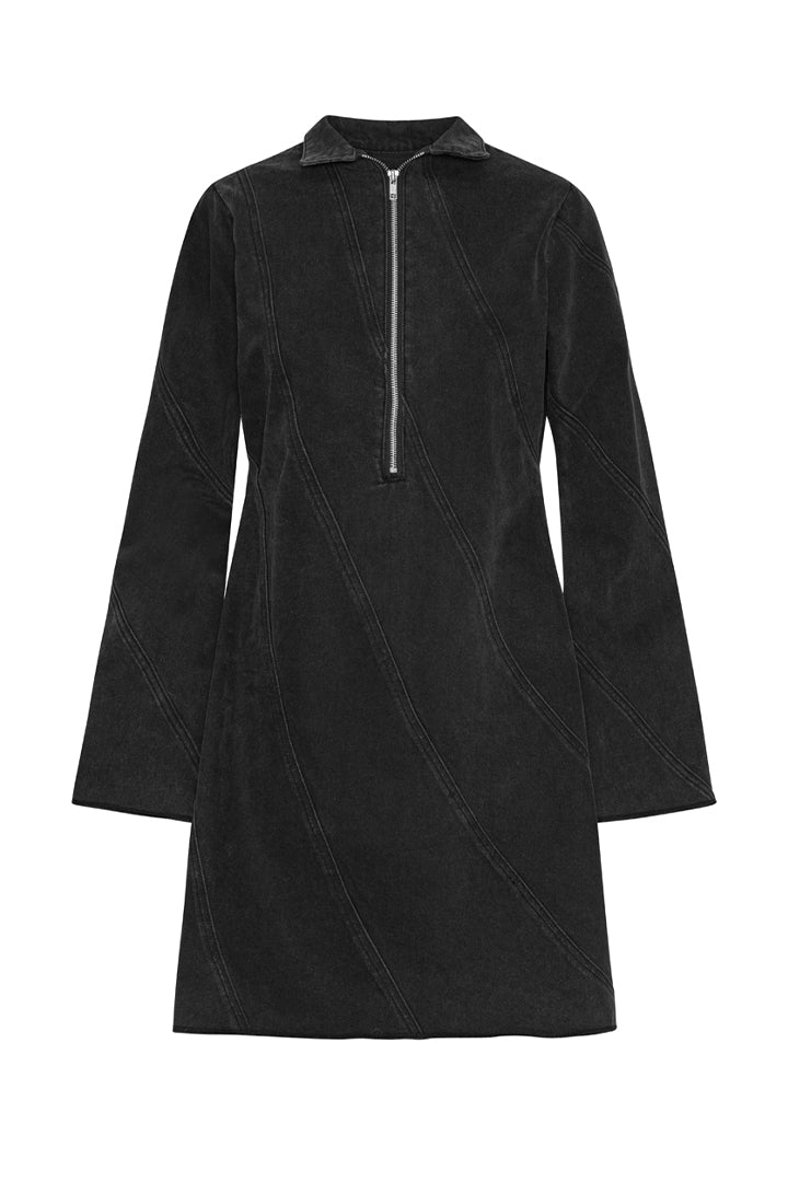 HUNKØN Mette Denim Dress Kjoler Black