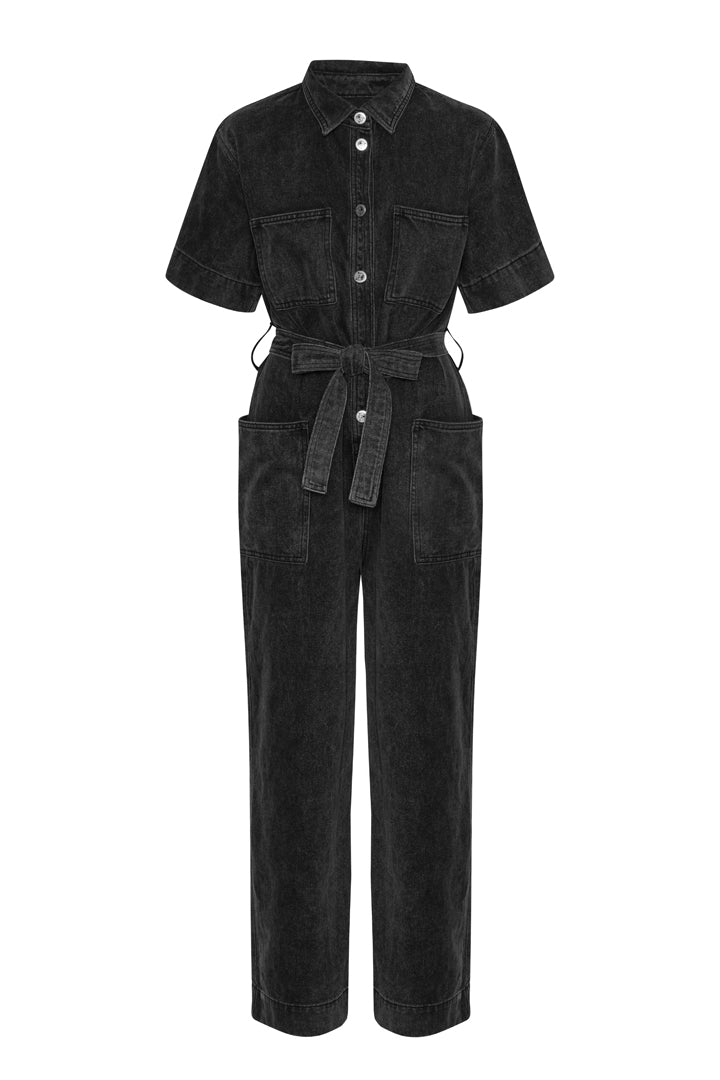 HUNKØN Mette Denim Jumpsuit Flyverdragter Black