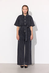 HUNKØN Mette Denim Jumpsuit Flyverdragter Black