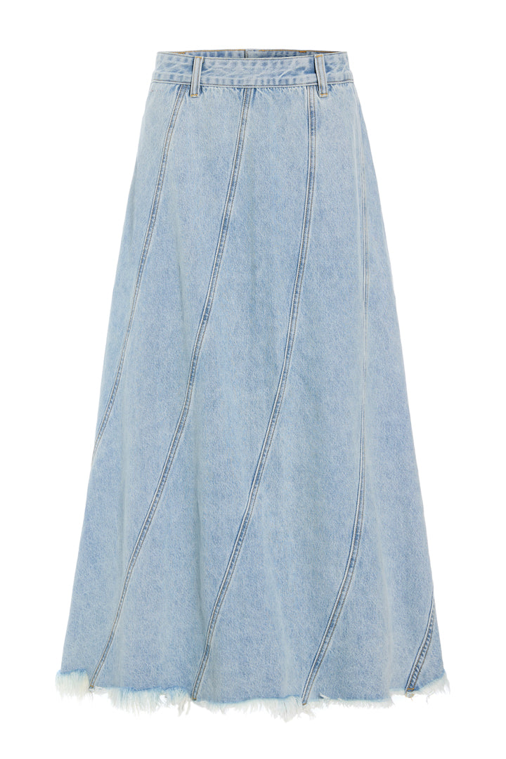 HUNKØN Mette Denim Skirt Nederdele Light Denim